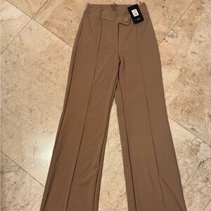 Fashion Nova Tan Wide-Leg Pants